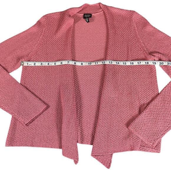 Eileen Fisher 100% Italian Yarn Knit Cardigan & Tank Set Rose Pink Petite Medium - Picture 12 of 14